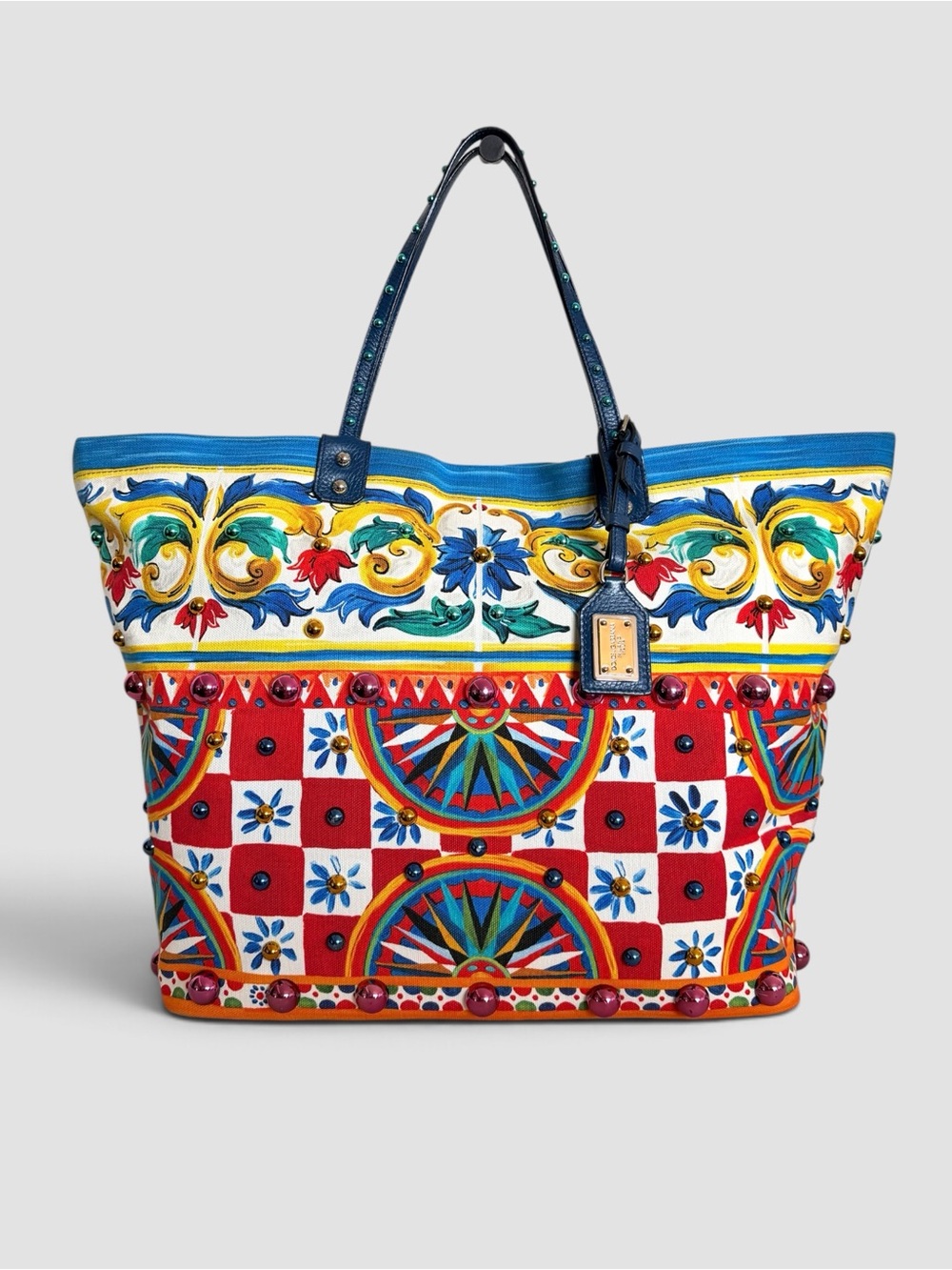 Dolce & Gabbana Beatrice Carretto Maiolica Tote